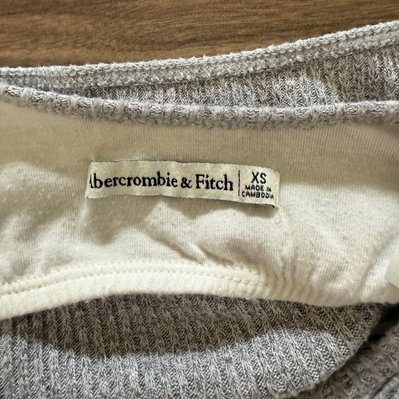 Abercrombie & Fitch | Waffle Lounge Bra Top – Grey (Size XS) - Picture 5 of 7
